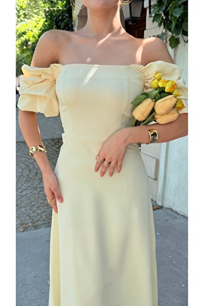 Nesil Düşük Kol Uzun Boy Straplez Özel Gün Düğün Kına Mezuniyet Nişan Kadın Elbise