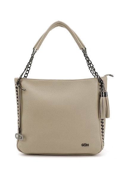 GÖNDERİ(R) Women/Girls Light Mink Tassel Shoulder Bag