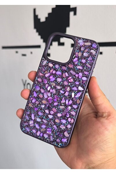 foxpower Iphone 15 Pro Max Kılıf Lüx Taşlı Parlak Telefon Kapağı