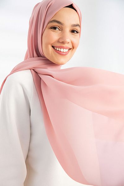 Stella Eşarp Women's Solid Color Thin Chiffon Shawl