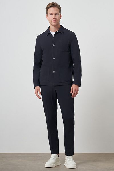 Morven Ανδρικό εποχιακό εργατικό πουκάμισο Navy Blue