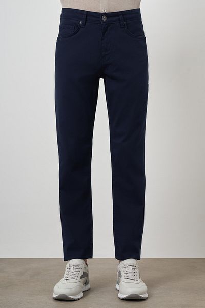 Morven Men's Navy Blue Cotton 5 Pocket Dynamic Fit Jean Jeans
