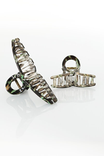 Miorre Set of 2 Patterned Shiny Non-Slip Hair Clips