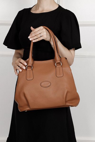 GÖNDERİ(R) TABA FLOTER Gön Platinum Genuine Leather Large Size Women's Shoulder and Hand Bag B8392