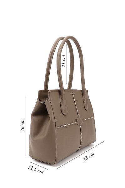 GÖNDERİ(R) Women's Mink Antique Genuine Leather Hand and Shoulder Bag