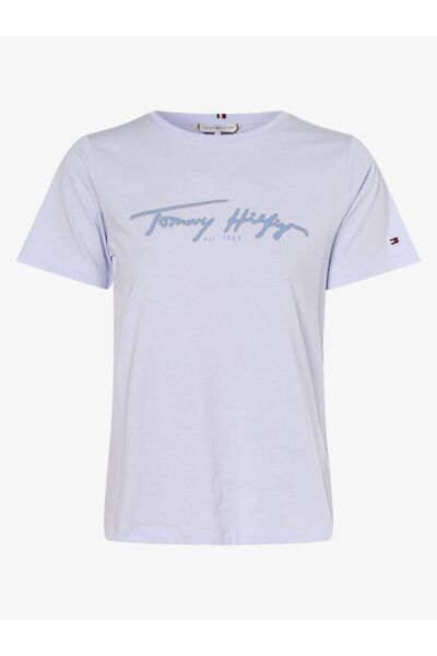 Tommy Hilfiger TOMMY HİLFİGER Cn Tee Logo White Regular