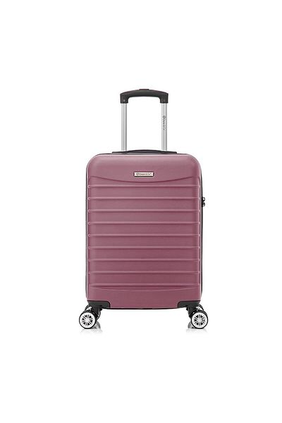 Quasar & Co. Troler Cabina Line 55x36x20cm,troller Bagaj De Mana, Valiza Cabina,cifru,4 Roti 360°,abs,roz Pudrat