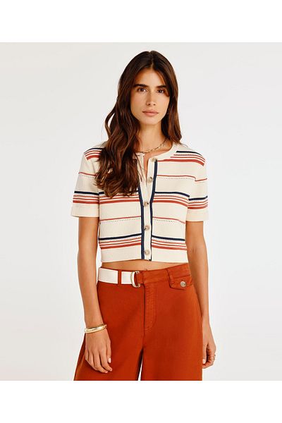 Yargıcı Crew Neck Short Sleeve Cardigan