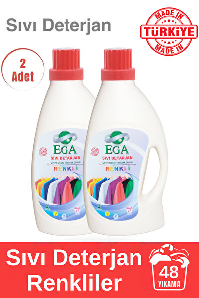 Ega Kimya 2'li Power Jel Renkli Sıvı Yıkama Deterjanı 1100 ml