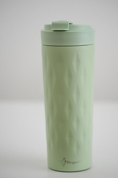 Penguen Png-1167 500ml Flip Lid Patterned Steel Mug |   6 Hours Hot 12 Hours Cold |   Leak Proof & Bpa Free