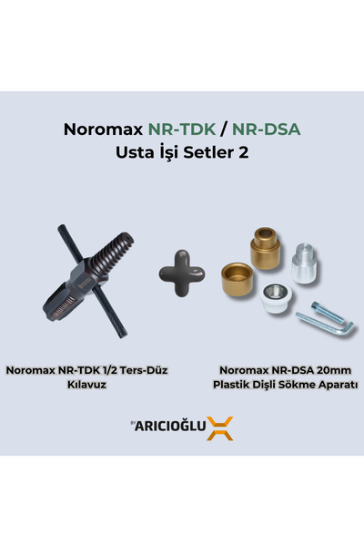 Noromax 1/2 Ters Düz Kılavuz Ve Dişli Sökme Aparatı Seti