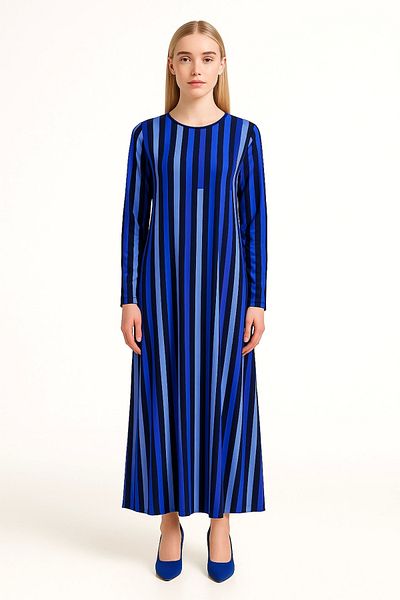 Invee Invee 6407 Model Navy Blue Knitwear Dress