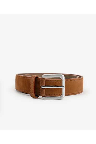 Yargıcı Δερμάτινη επίπεδη ανδρική ζώνη Nubuck