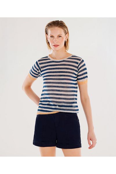 Yargıcı Contrast Detailed Short Sleeve Sweater