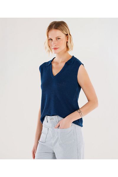 Yargıcı Polo Neck Short Sleeve Sweater