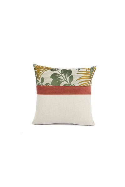 Mikasa Moor Olive Leaf Pink Stripe Pillow Throw Pillow 43X43Cm