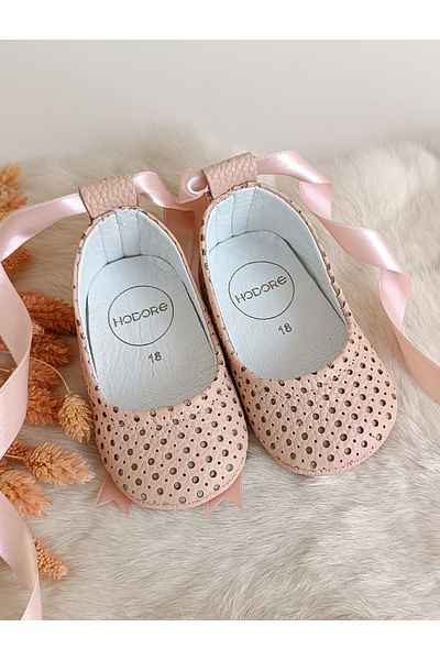 Hodore Fiore Laser Powder Genuine Leather Baby Loafer Shoes