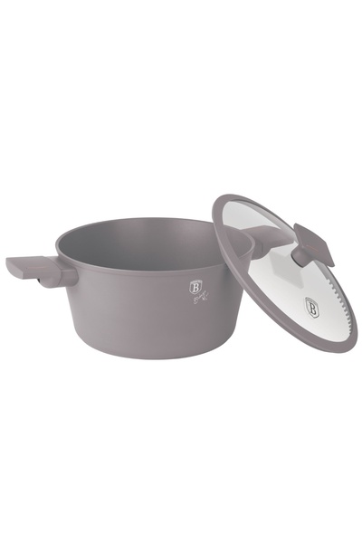 Berlinger Haus Pot with lid 28 cm Taupe Berlinger Haus BH 8102, gray, titanium coating