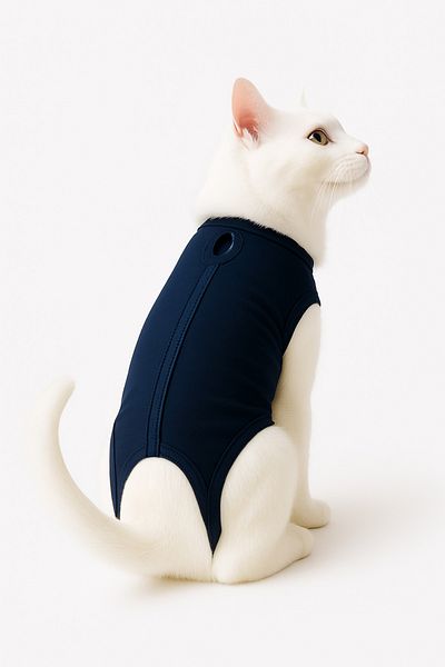 MPZ Pets Cat and Dog Clothing & Gown - Navy Blue Medical Veterinary Outlet Overalls