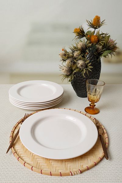 Keramika White Service Plate 28 cm 6 Pieces 006