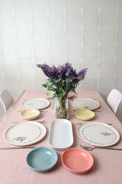 Keramika Motto Bloom Breakfast Set 12 Pieces for 4 People 22806-07-08-09