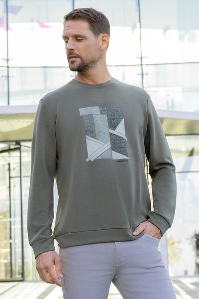 Morven Ανδρικό φούτερ Green Trend Crew Neck