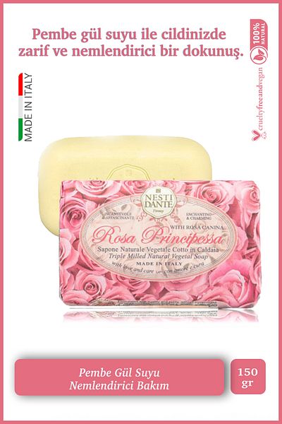 Nesti Dante Le Rose Principessa Solid Soap 150 Gr |   Moisturizer |   Pink Rose