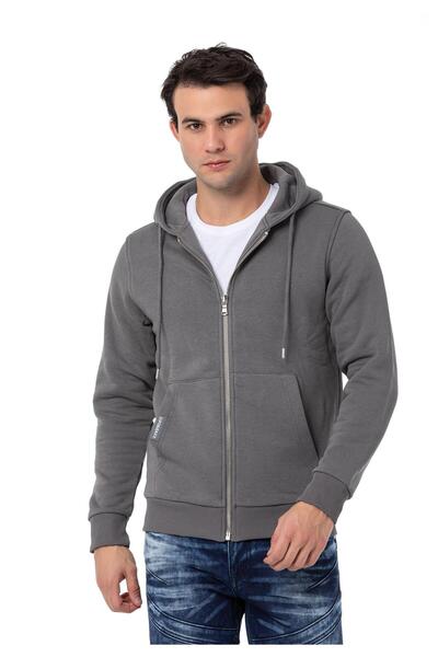 Cipo & Baxx CL556 Erkek Basic Zip Sweatshirt