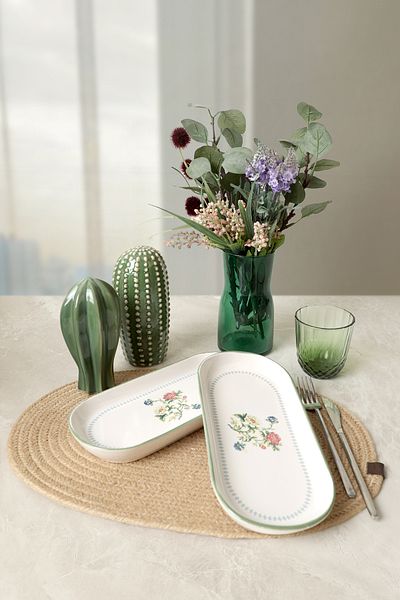 Keramika Rose Line Noyan Boat Plate 26 cm 2 Pieces 22913