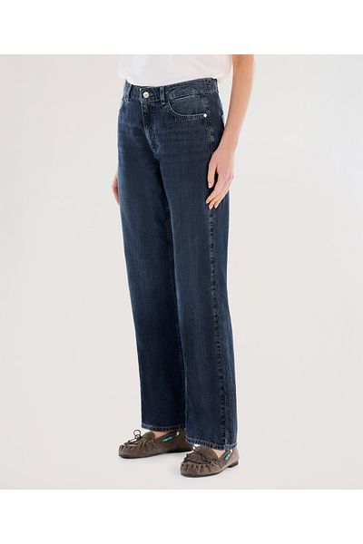 Yargıcı Wide Fit Denim Trousers with Back Pocket Detail