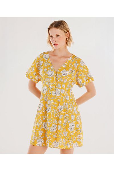 Yargıcı Short Sleeve Mini Dress with Pens
