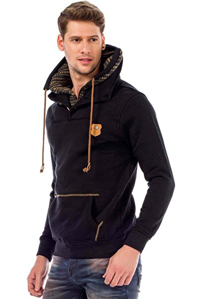 Cipo&Baxx C44200 Çift Kat Yaka Örgü Detay Erkek Sweatshirt