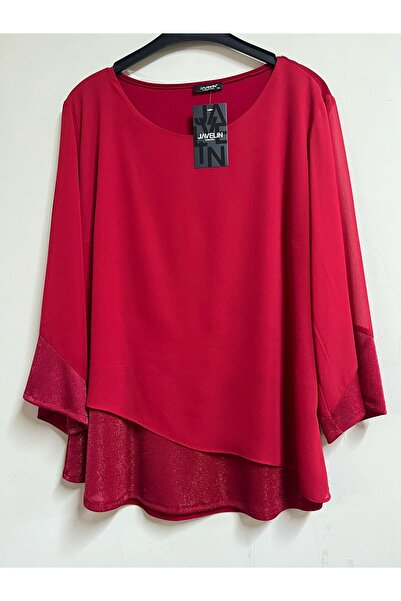 Javelin Collection SIFIR YAKALI MANŞETLİ ETEK UÇLARI SİMLİ BLUZ