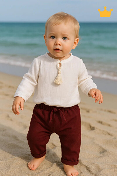 Babyhola Pamuk Bluza Lan Hlače Devojčin ležerni komplet 1112