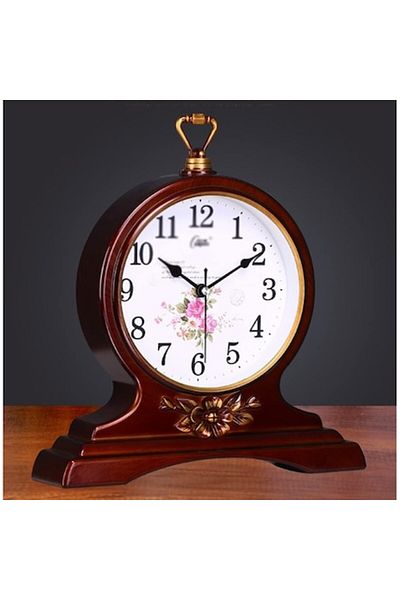 BLA BLA FOAM Decorative Table Clock with Floral Vintage Design, 33x30 cm