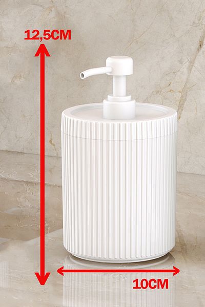 Pufwin Home Double XL Large Size 700ml Countertop Liquid Soap Dispenser and Cotton Lotion Set White