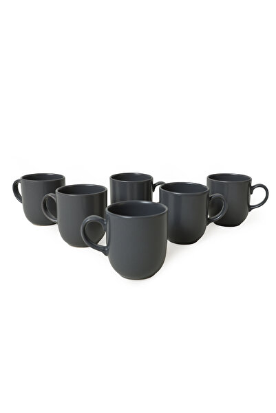 Keramika Matte Gray Equinox Mug 10 cm 6 Pieces 959