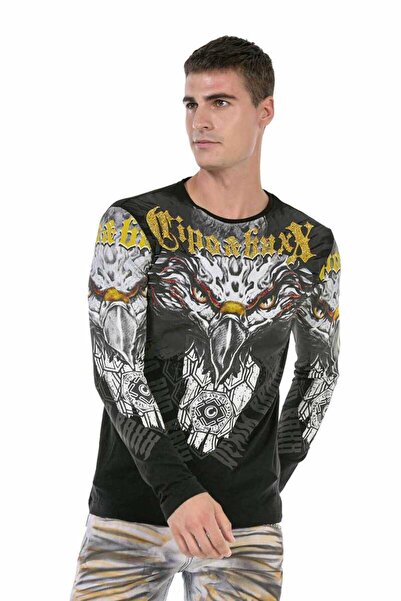 Cipo&Baxx Cl488 Eagle Printed Sweatshirt
