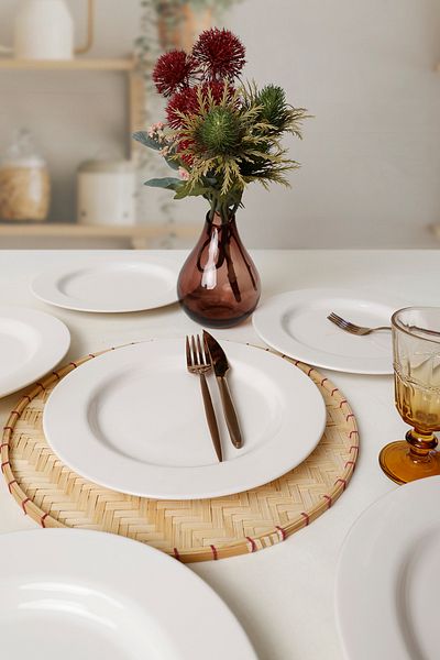 Keramika White Service Plate 28 cm 6 Pieces 006