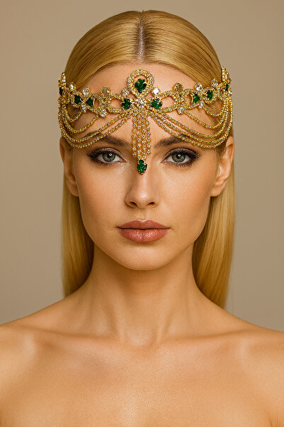 Kaftan Collection Kaftan Bindalli și accesoriu pentru păr - Design Alınlık