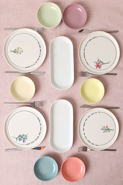 Keramika Motto Bloom Breakfast Set 12 Pieces for 4 People 22806-07-08-09
