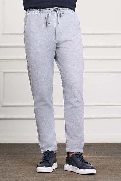 Morven Ανδρικό γκρι Slim Fit ελαστικό παντελόνι Jogger