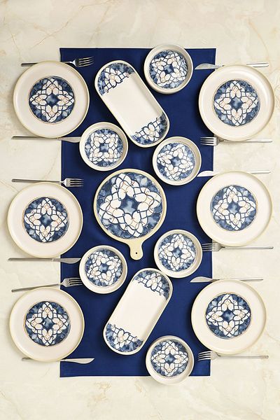 Keramika Wave Flow Breakfast Set 15 Pieces for 6 People 22747-48-49-50