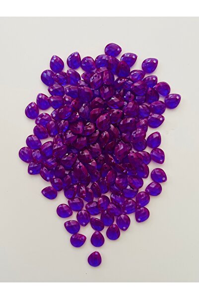 Öztürk Janjan Mor Rengi Oya, Abiye, Takı, Örgü Plastik Gözyaşı Damla Boncuk. ...