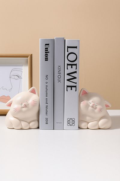 DAY HOME Chubby Cat 2 Piece Book Holder