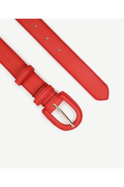 Yargıcı Leather Belt with Leather Covered Buckle