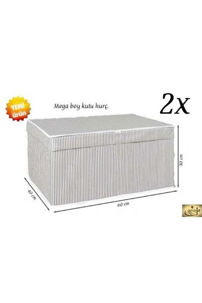 DEMİROĞLU EV TEKSTİL 2 Pieces Box Storage Cabinet Organizer Multi-Purpose Organizer 60*40*30