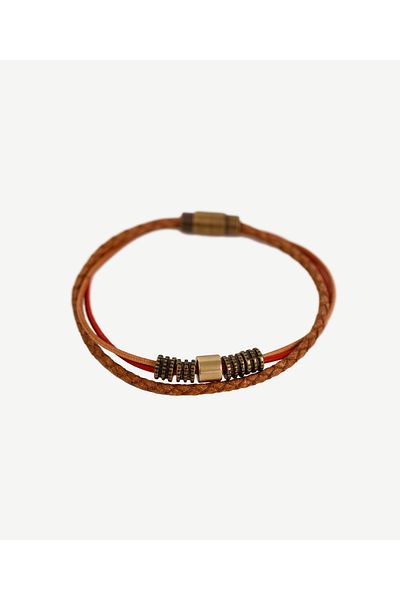 Yargıcı Leather Bracelet with Metal Accessories