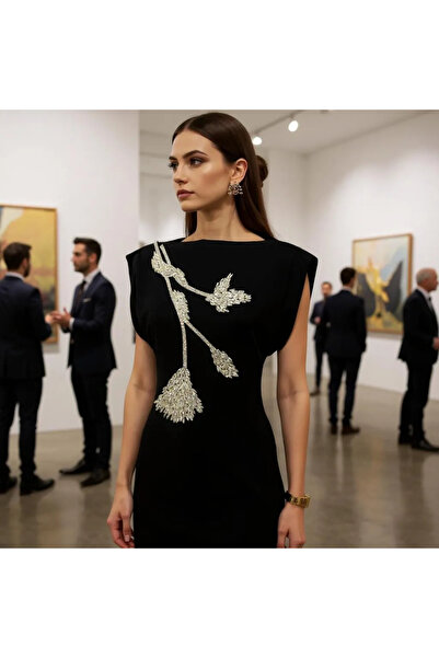 WeddingShopStone Zarif Dal Yaprak Desenli Ütüyle Yapışan Taşlı Elbise Aplikesi şerit broş