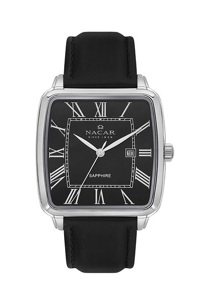 Nacar Safir Glass Classic Black Men's Wristwatch Nc34-29B689-Abl1